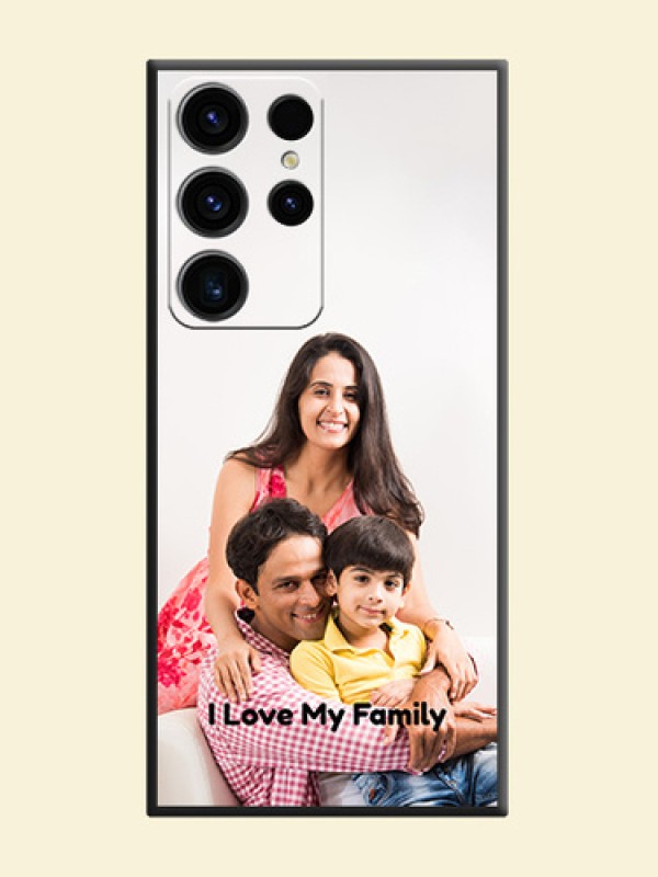Full Single Pic Upload With Text On Space Black Personalized Soft Matte Phone Covers -Samsung Galaxy S23 Ultra 5G