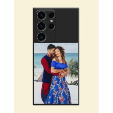 Image Upload With Space Black Color On Custom Soft Matte Mobile Back Cover - Samsung Galaxy S23 Ultra 5G