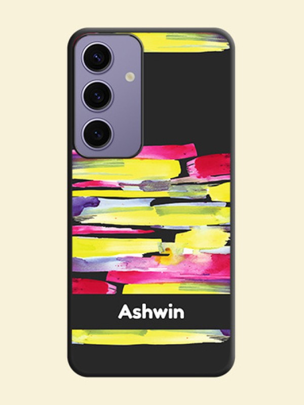 Brush Coloured on Space Black Personalized Soft Matte Phone Covers - Galaxy S24 5G