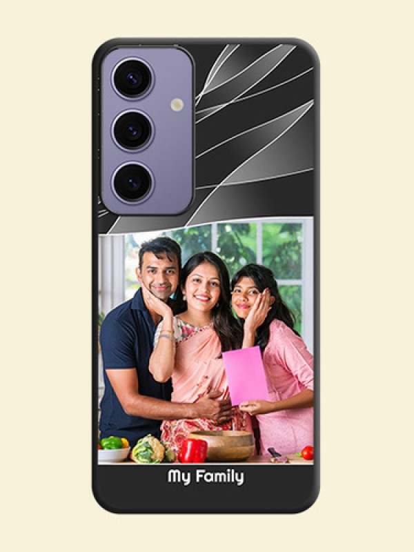 Mixed Wave Lines - Photo on Space Black Soft Matte Mobile Cover - Galaxy S24 5G