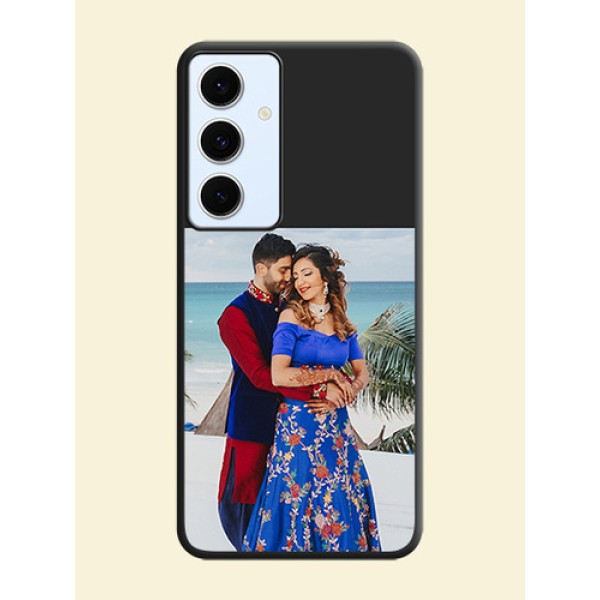 Image Upload With Space Black Color On Custom Soft Matte Mobile Back Cover - Samsung Galaxy S24 Fe 5G