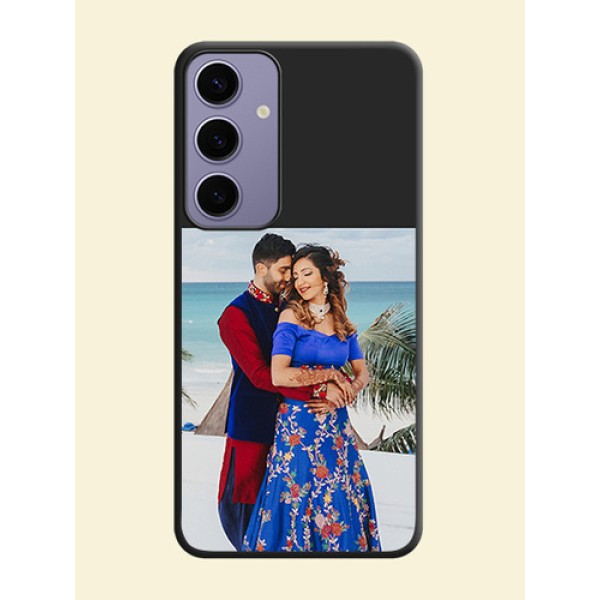 Image Upload With Space Black Color On Custom Soft Matte Mobile Back Cover - Samsung Galaxy S24 Plus 5G
