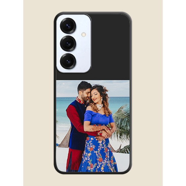 Image Upload With Space Black Color On Custom Soft Matte Mobile Back Cover - Samsung Galaxy S25 5G