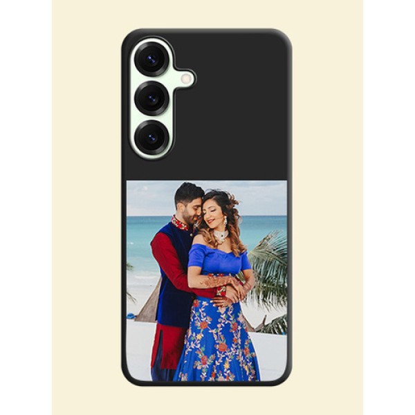 Image Upload With Space Black Color On Custom Soft Matte Mobile Back Cover - Samsung Galaxy S25 Plus 5G