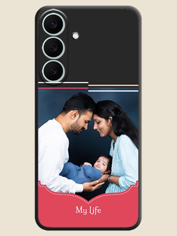 Classic Plain Design with Name On Space Black Custom Soft Matte Mobile Back Cover - Samsung Galaxy S26 FE 5G