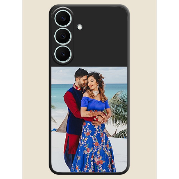 Image Upload With Space Black Color On Custom Soft Matte Mobile Back Cover - Samsung Galaxy S26 FE 5G