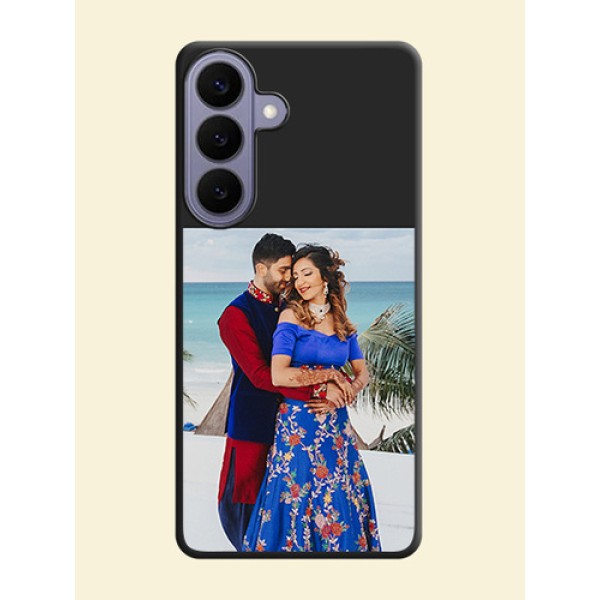 Image Upload With Space Black Color On Custom Soft Matte Mobile Back Cover - Samsung Galaxy S26 Plus 5G