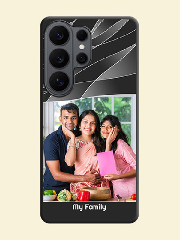 Mixed Wave Lines on Photo On Space Black Custom Soft Matte Mobile Back Cover - Samsung Galaxy S26 Ultra 5G