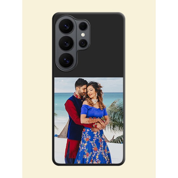 Image Upload With Space Black Color On Custom Soft Matte Mobile Back Cover - Samsung Galaxy S26 Ultra 5G