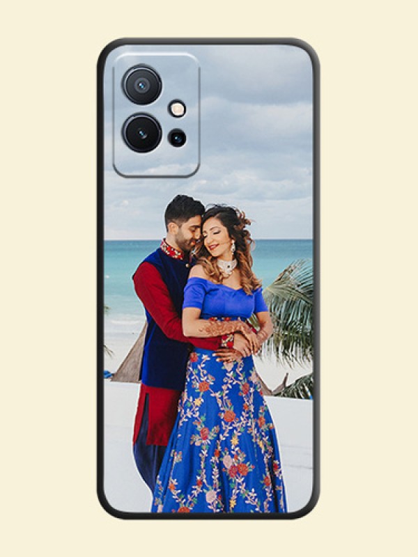 Full Single Pic Upload On Space Black Personalized Soft Matte Phone Covers -Vivo T1 5G