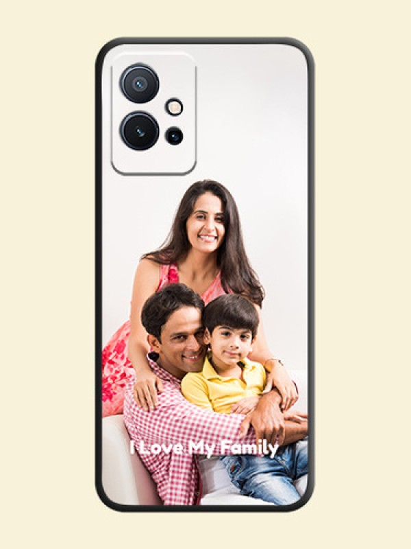 Full Single Pic Upload With Text On Space Black Personalized Soft Matte Phone Covers -Vivo T1 5G