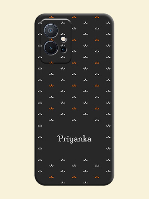 Simple Pattern With Custom Text On Space Black Personalized Soft Matte Phone Covers -Vivo T1 5G