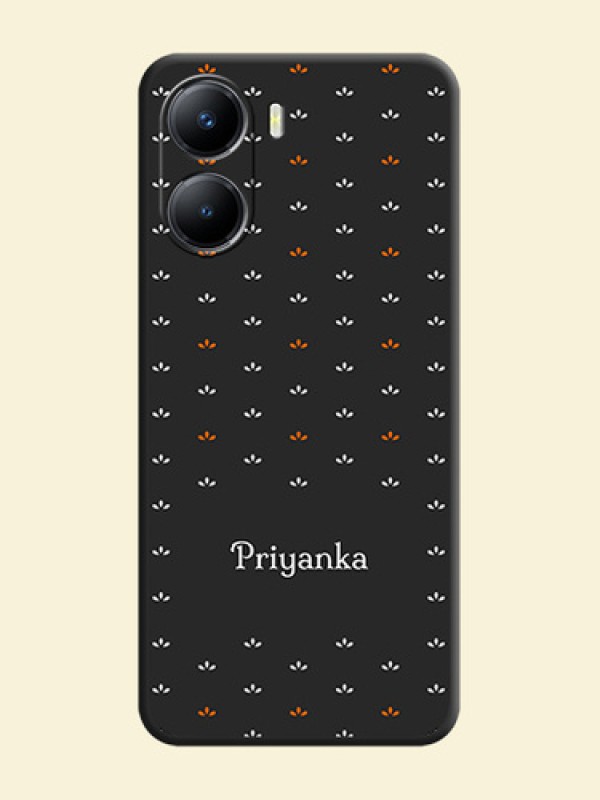 Simple Pattern With Custom Text On Space Black Personalized Soft Matte Phone Covers -Vivo T2X 5G