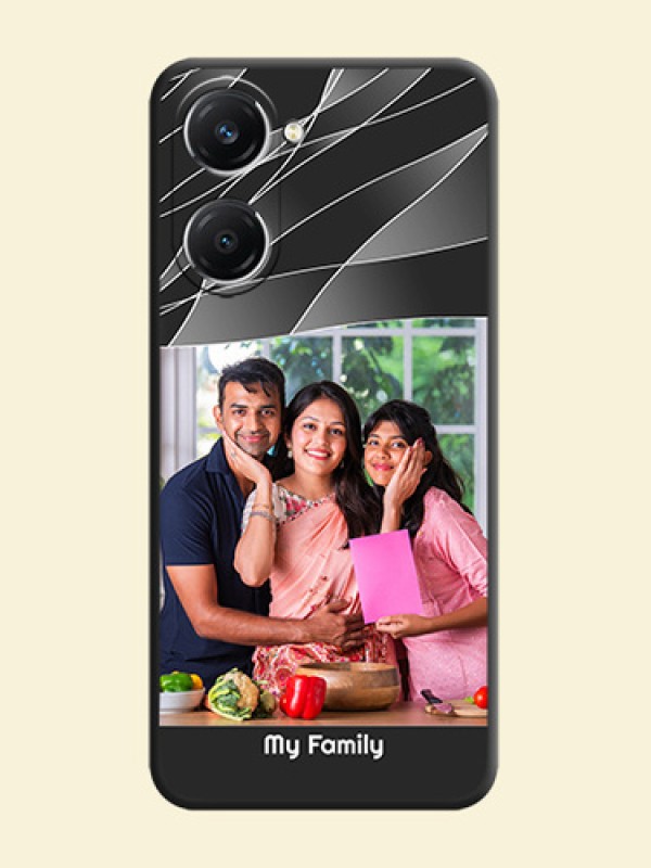 Mixed Wave Lines on Photo On Space Black Custom Soft Matte Mobile Back Cover - Vivo T3 Lite 5G