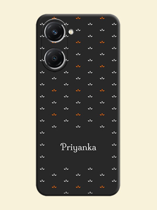 Simple Pattern With Custom Text On Space Black Custom Soft Matte Mobile Back Cover - Vivo T3 Lite 5G
