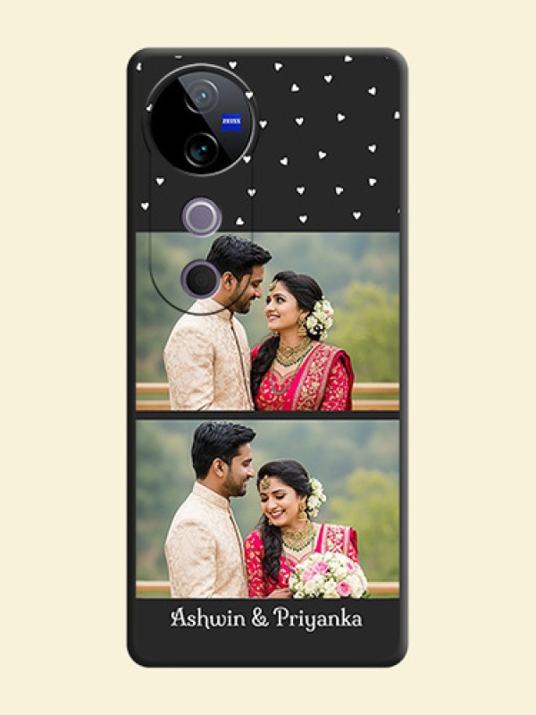 Miniature Love Symbols with Name On Space Black Custom Soft Matte Mobile Back Cover - Vivo T3 Ultra