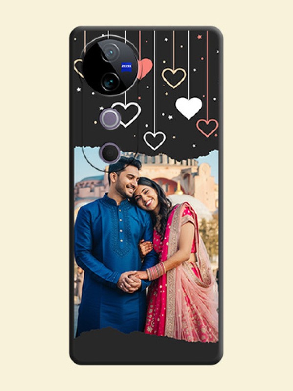 Love Hangings with Splash Wave Picture On Space Black Custom Soft Matte Mobile Back Cover - Vivo T3 Ultra