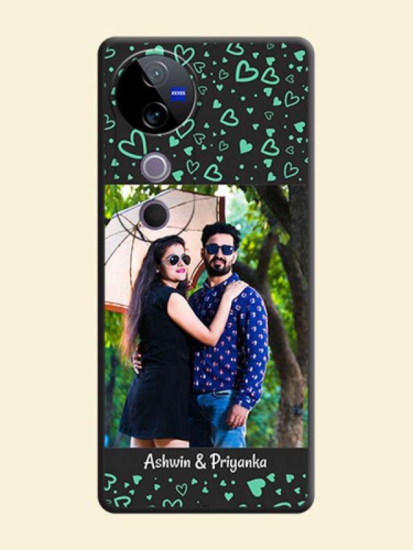 Sea Green Indefinite Love Pattern on Photo On Space Black Custom Soft Matte Mobile Back Cover - Vivo T3 Ultra