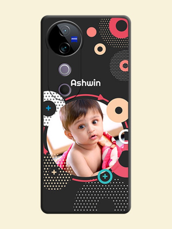 Multicoloured Round Image On Space Black Custom Soft Matte Mobile Back Cover - Vivo T3 Ultra