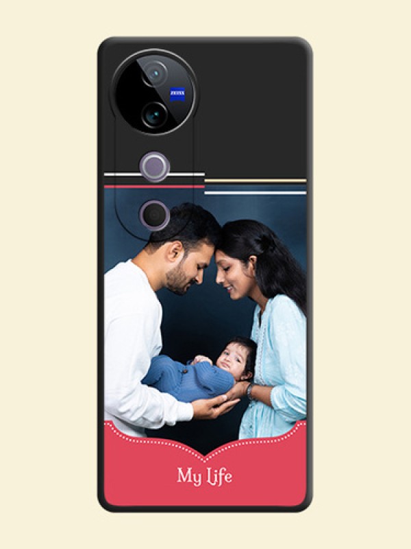 Classic Plain Design with Name On Space Black Custom Soft Matte Mobile Back Cover - Vivo T3 Ultra