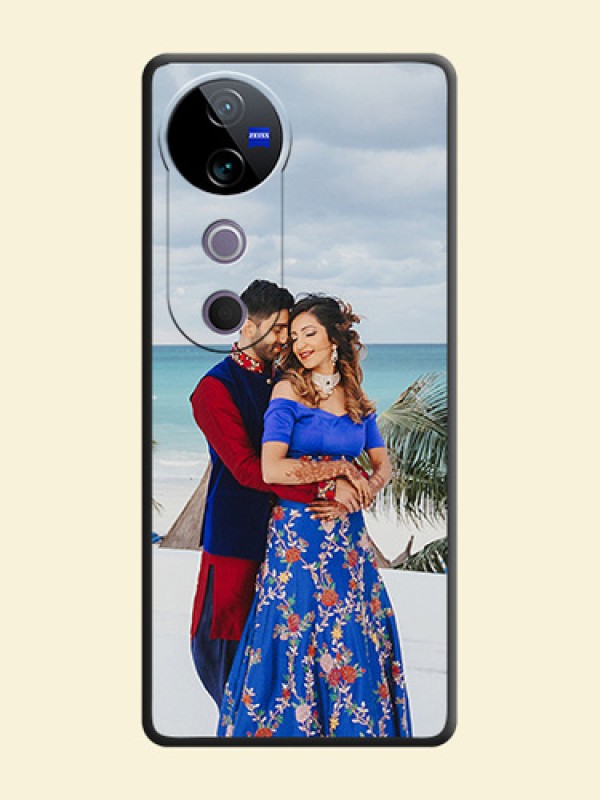 Full Single Pic Upload On Space Black Custom Soft Matte Mobile Back Cover - Vivo T3 Ultra