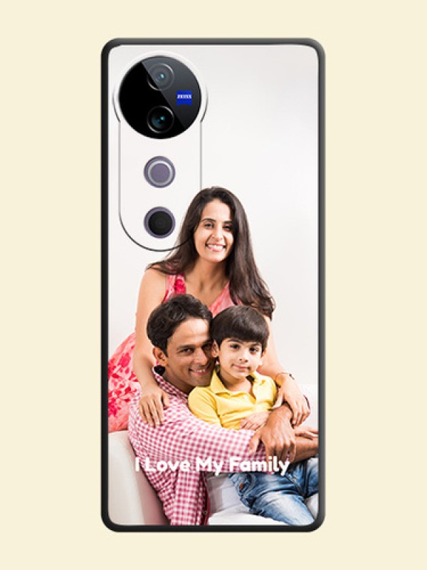 Full Single Pic Upload With Text On Space Black Custom Soft Matte Mobile Back Cover - Vivo T3 Ultra