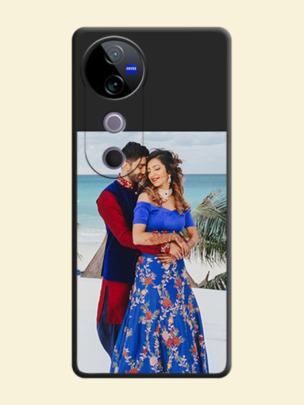 Image Upload With Space Black Color On Custom Soft Matte Mobile Back Cover - Vivo T3 Ultra