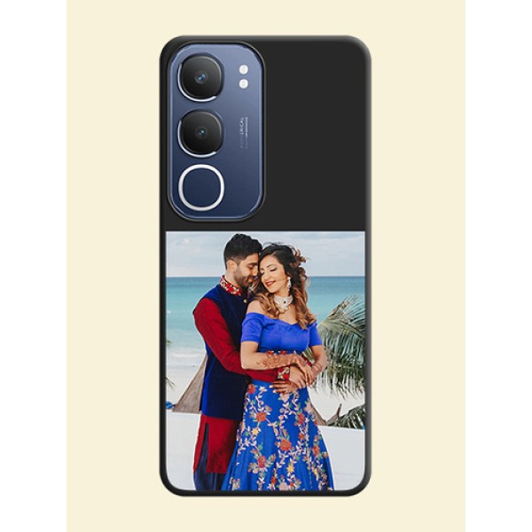 Image Upload With Space Black Color On Custom Soft Matte Mobile Back Cover - Vivo T4 Lite Image Upload With Space Black Color On Custom Soft Matte Mobile Back Cover - Vivo T4 Lite