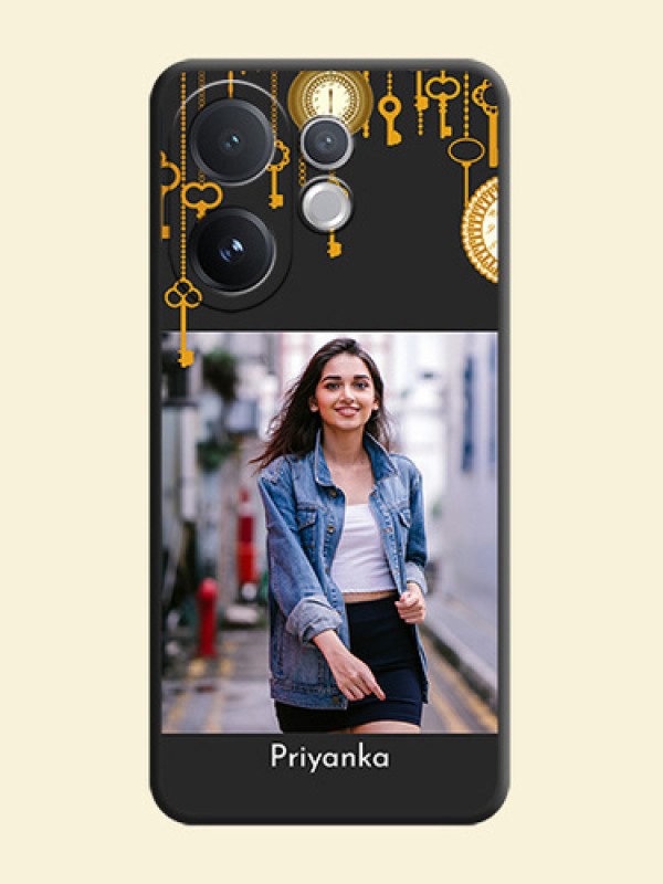 Decorative Design with Text On Space Black Custom Soft Matte Mobile Back Cover - Vivo T4 Pro 5G