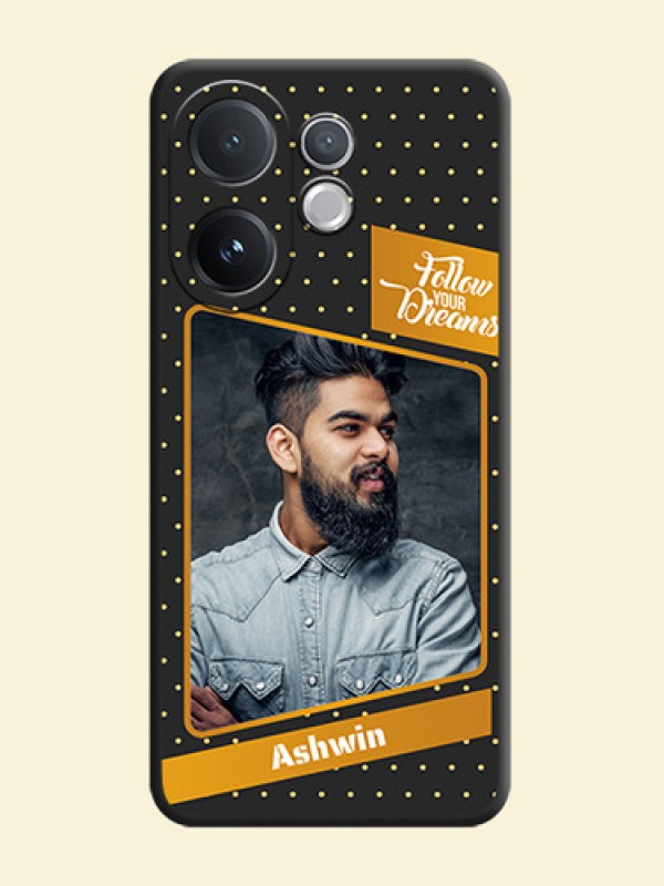 Follow Your Dreams with White Dots On Space Black Custom Soft Matte Mobile Back Cover - Vivo T4 Pro 5G