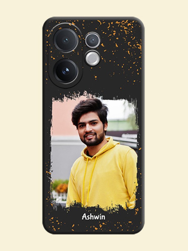 Spray Free Design on Photo On Space Black Custom Soft Matte Mobile Back Cover - Vivo T4 Pro 5G