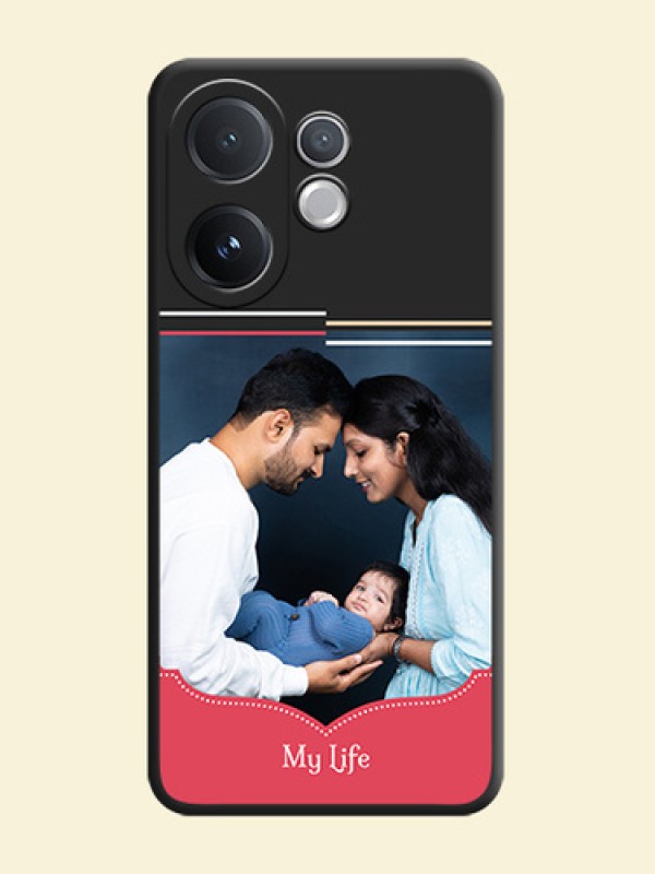 Classic Plain Design with Name On Space Black Custom Soft Matte Mobile Back Cover - Vivo T4 Pro 5G
