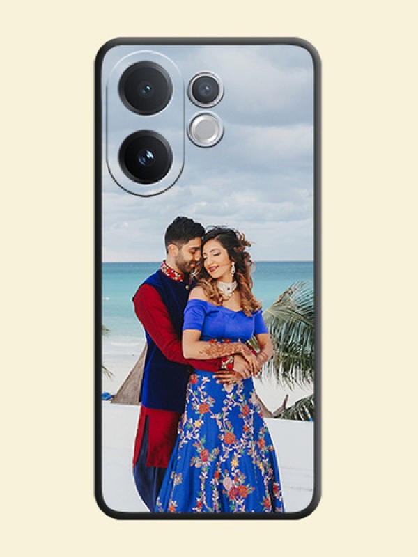 Full Single Pic Upload On Space Black Custom Soft Matte Mobile Back Cover - Vivo T4 Pro 5G
