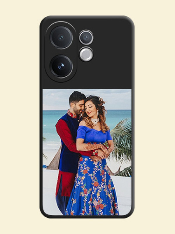 Image Upload With Space Black Color On Custom Soft Matte Mobile Back Cover - Vivo T4 Pro 5G