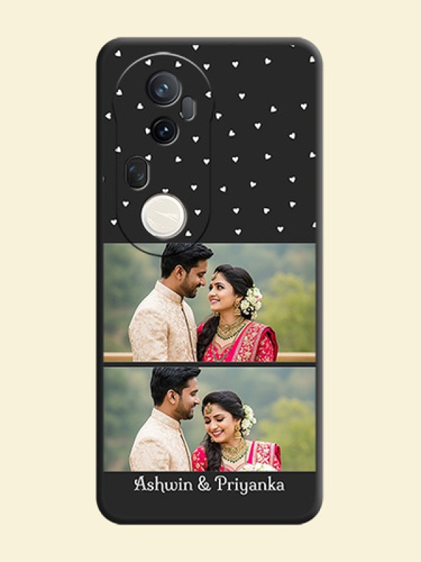 Miniature Love Symbols with Name On Space Black Custom Soft Matte Mobile Back Cover - Vivo T4 Ultra 5G