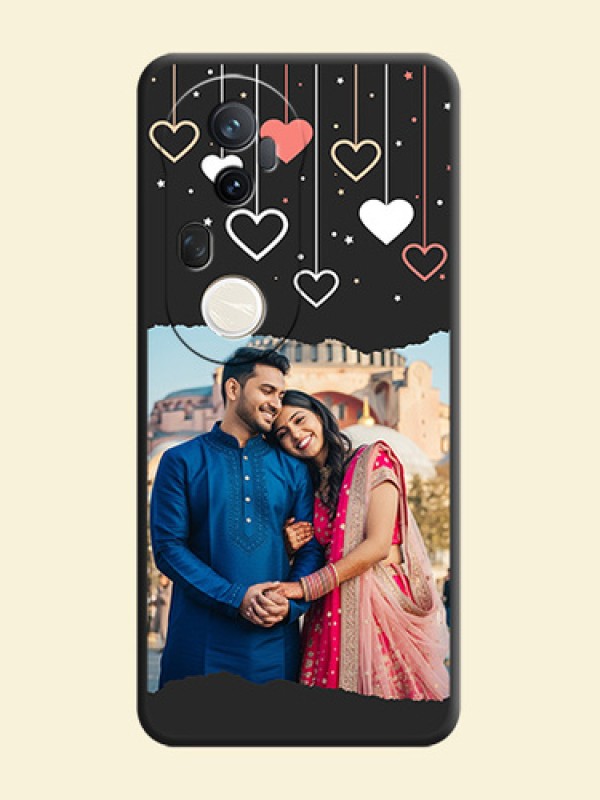 Love Hangings with Splash Wave Picture On Space Black Custom Soft Matte Mobile Back Cover - Vivo T4 Ultra 5G