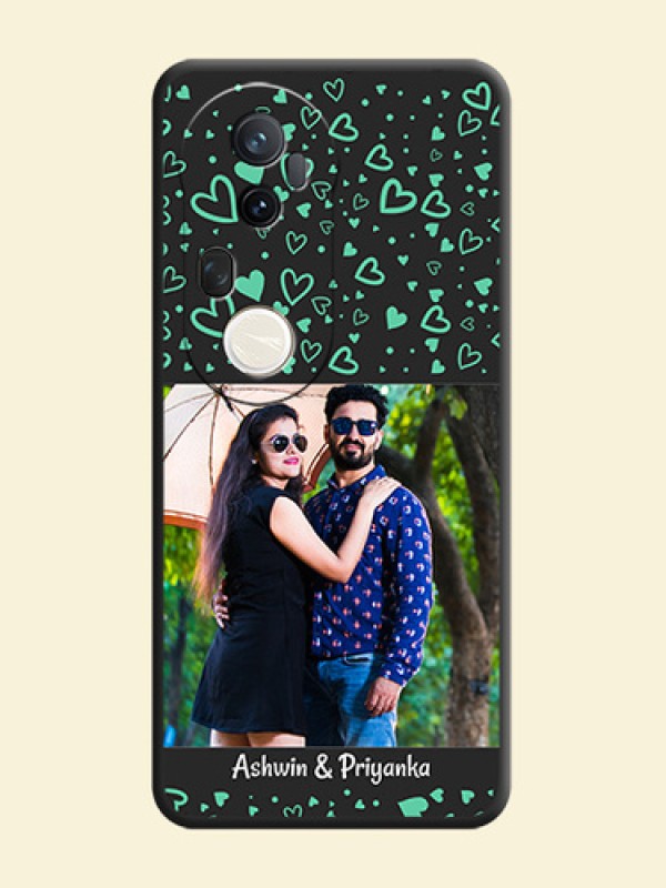 Sea Green Indefinite Love Pattern on Photo On Space Black Custom Soft Matte Mobile Back Cover - Vivo T4 Ultra 5G