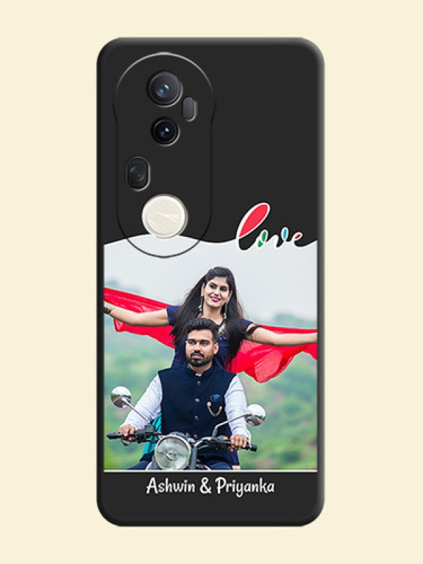 Fall in Love Pattern with Picture on Photo On Space Black Custom Soft Matte Mobile Back Cover - Vivo T4 Ultra 5G