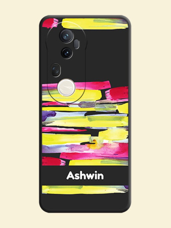 Brush Coloured On Space Black Custom Soft Matte Mobile Back Cover - Vivo T4 Ultra 5G