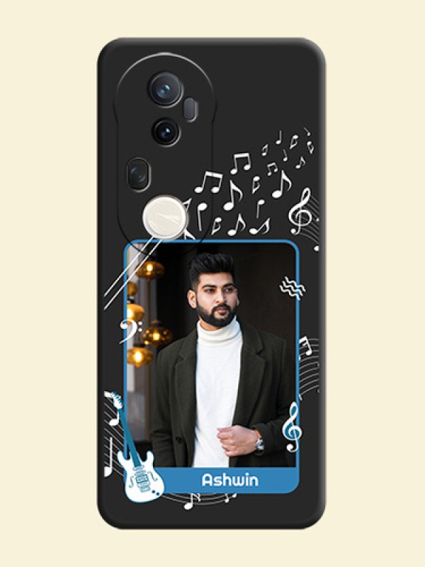 Musical Theme Design with Text on Photo On Space Black Custom Soft Matte Mobile Back Cover - Vivo T4 Ultra 5G