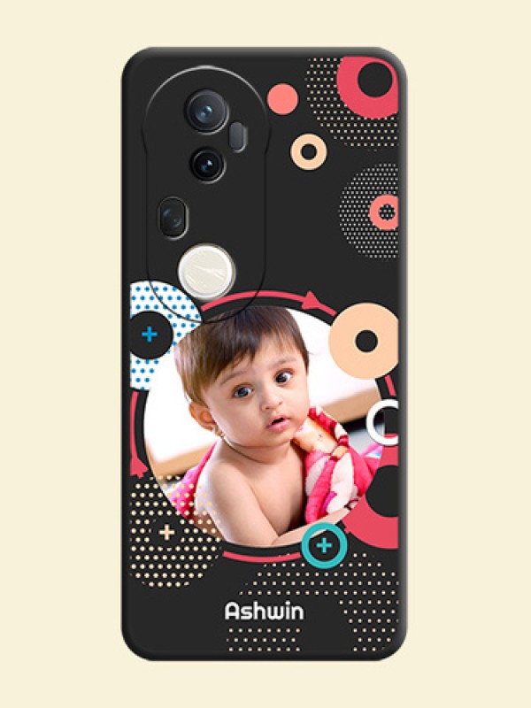 Multicoloured Round Image On Space Black Custom Soft Matte Mobile Back Cover - Vivo T4 Ultra 5G