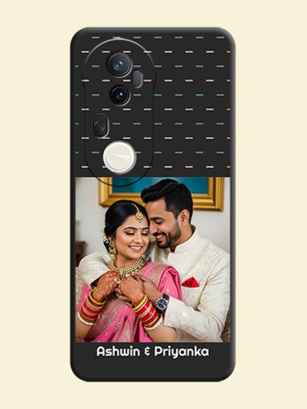 Line Pattern Design with Text On Space Black Custom Soft Matte Mobile Back Cover - Vivo T4 Ultra 5G