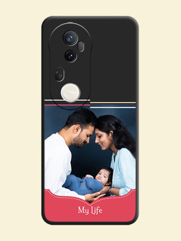 Classic Plain Design with Name On Space Black Custom Soft Matte Mobile Back Cover - Vivo T4 Ultra 5G