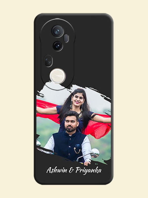 Grunge Brush Strokes on Photo On Space Black Custom Soft Matte Mobile Back Cover - Vivo T4 Ultra 5G