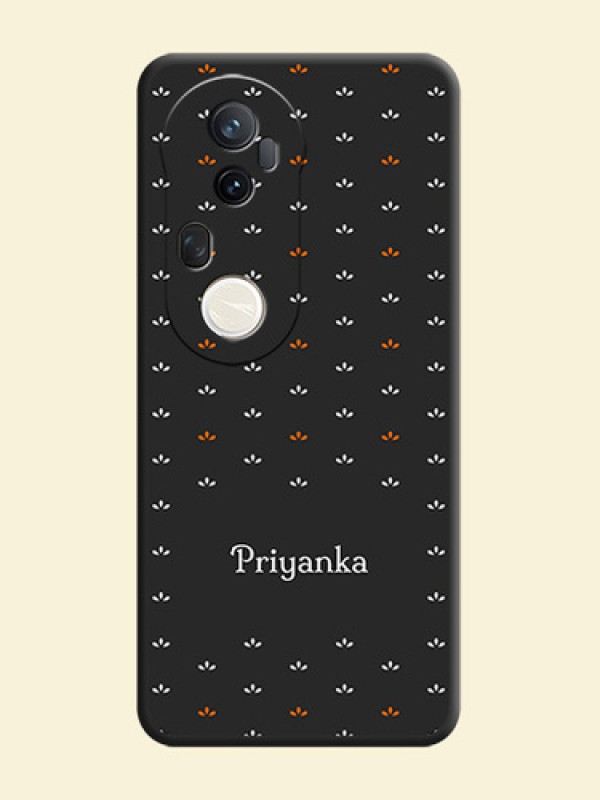 Simple Pattern With Custom Text On Space Black Custom Soft Matte Mobile Back Cover - Vivo T4 Ultra 5G