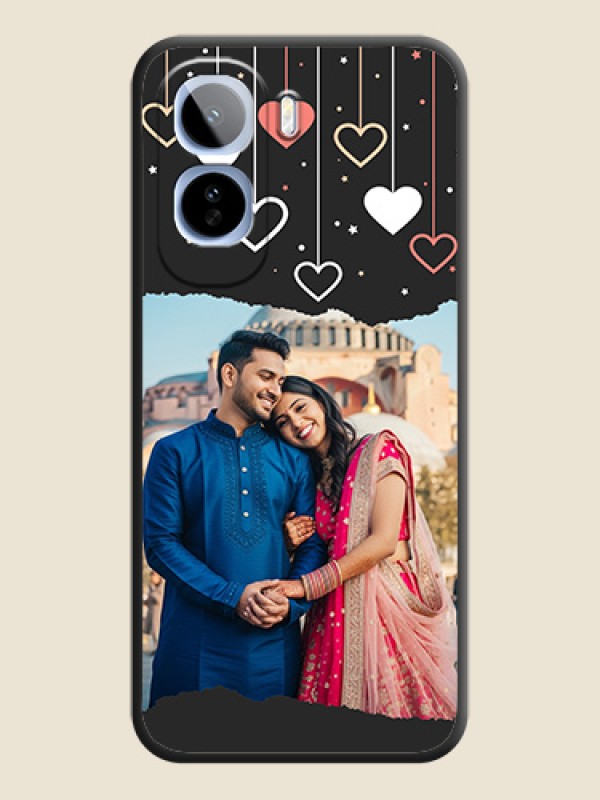Love Hangings with Splash Wave Picture On Space Black Custom Soft Matte Mobile Back Cover - Vivo T5 Pro 5G