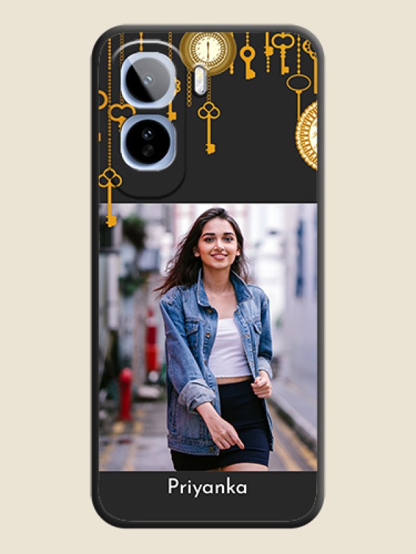 Decorative Design with Text On Space Black Custom Soft Matte Mobile Back Cover - Vivo T5 Pro 5G