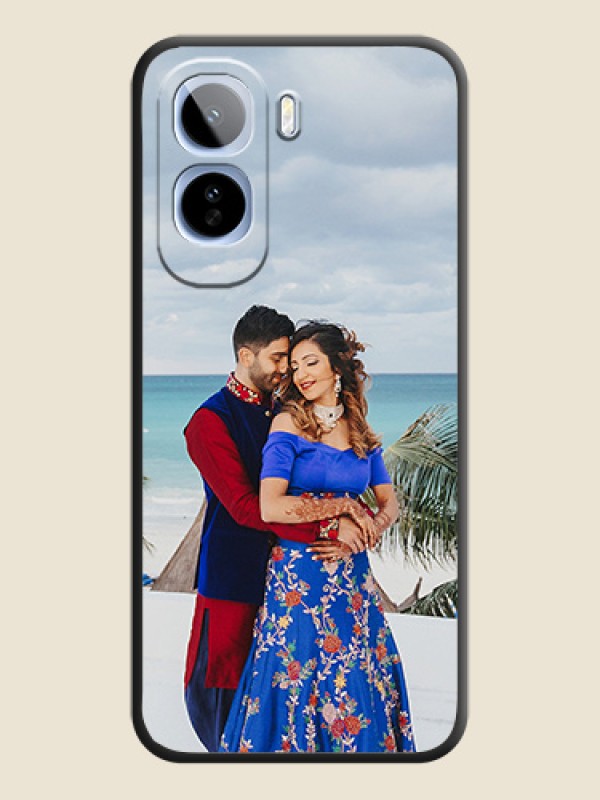 Full Single Pic Upload On Space Black Custom Soft Matte Mobile Back Cover - Vivo T5 Pro 5G