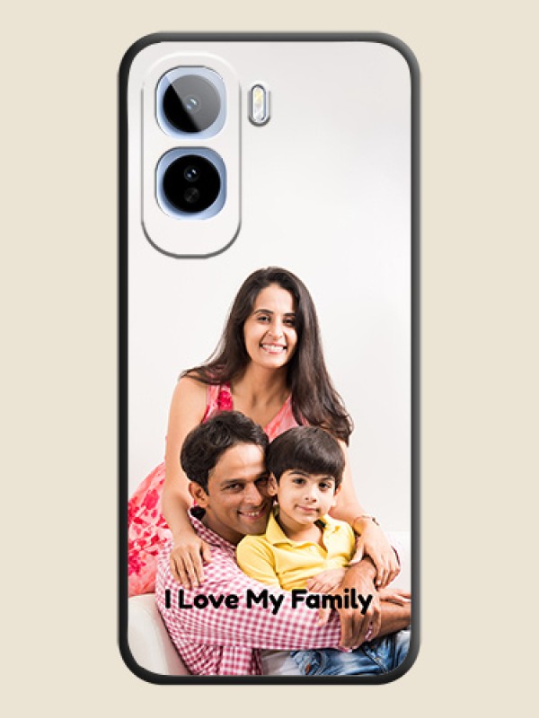 Full Single Pic Upload With Text On Space Black Custom Soft Matte Mobile Back Cover - Vivo T5 Pro 5G