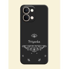 Lotus Garden Custom Text On Space Black Custom Soft Matte Mobile Back Cover - Vivo T5X 5G